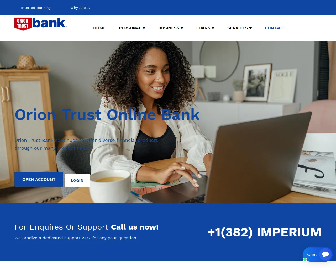 Screenshot of oriontrust.online