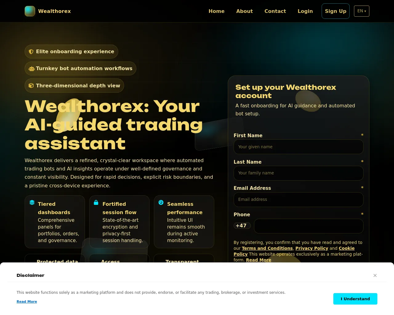 Screenshot of wealthorex.click