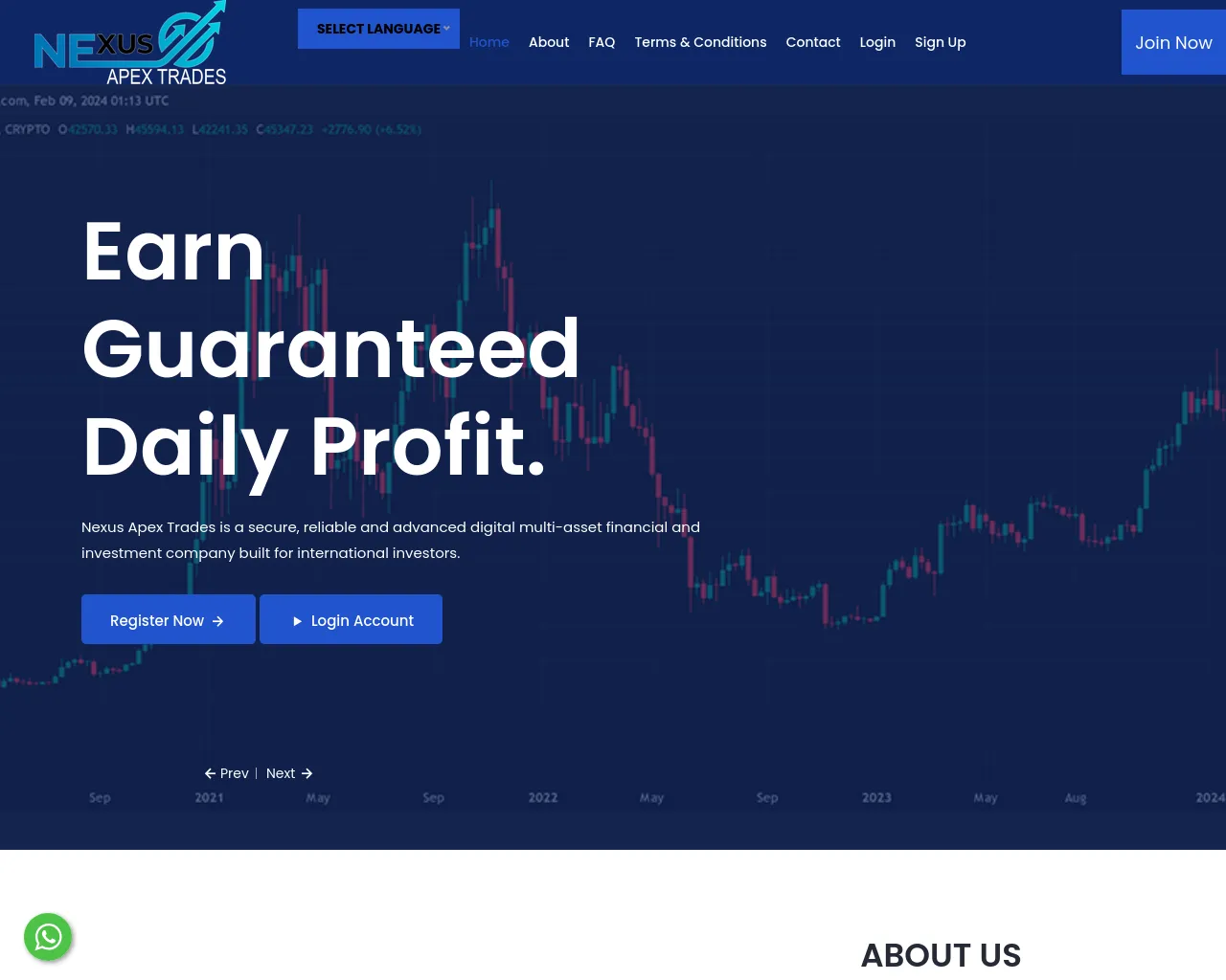 Screenshot of nexusapextrdaes.com