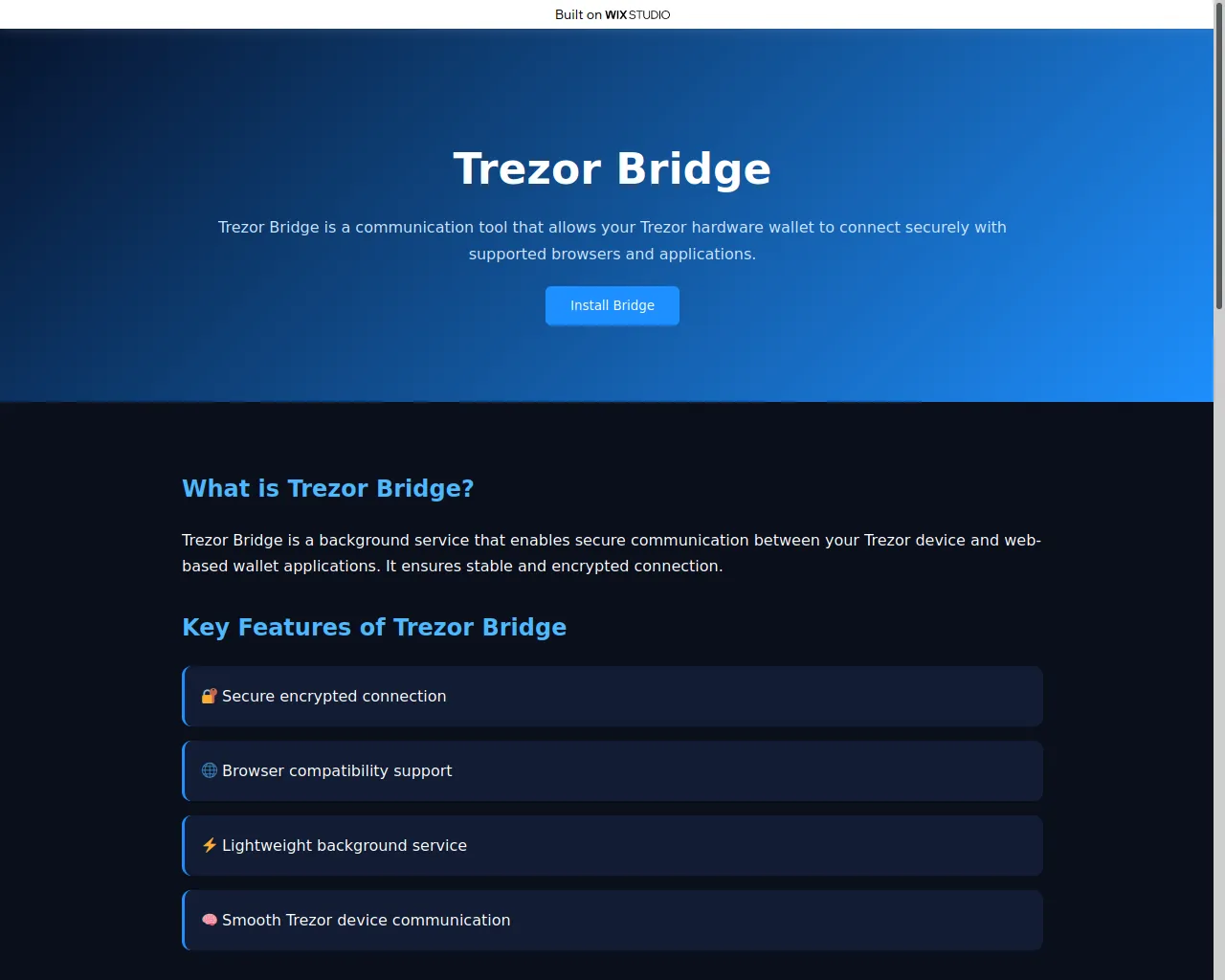 Screenshot of information-bridge.wixstudio.com