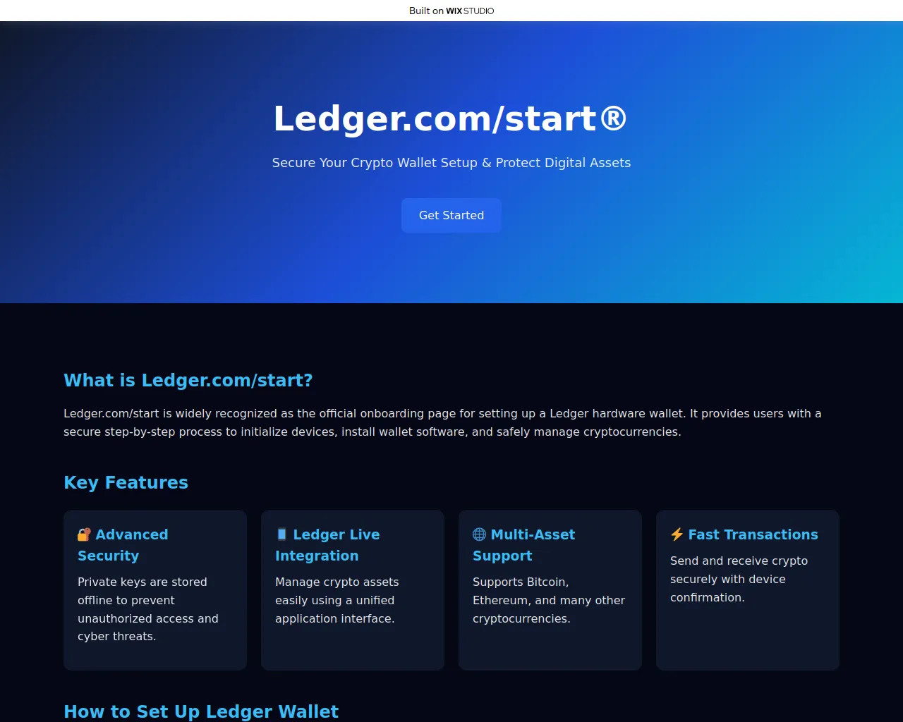 Screenshot of ledgacoms.wixstudio.com