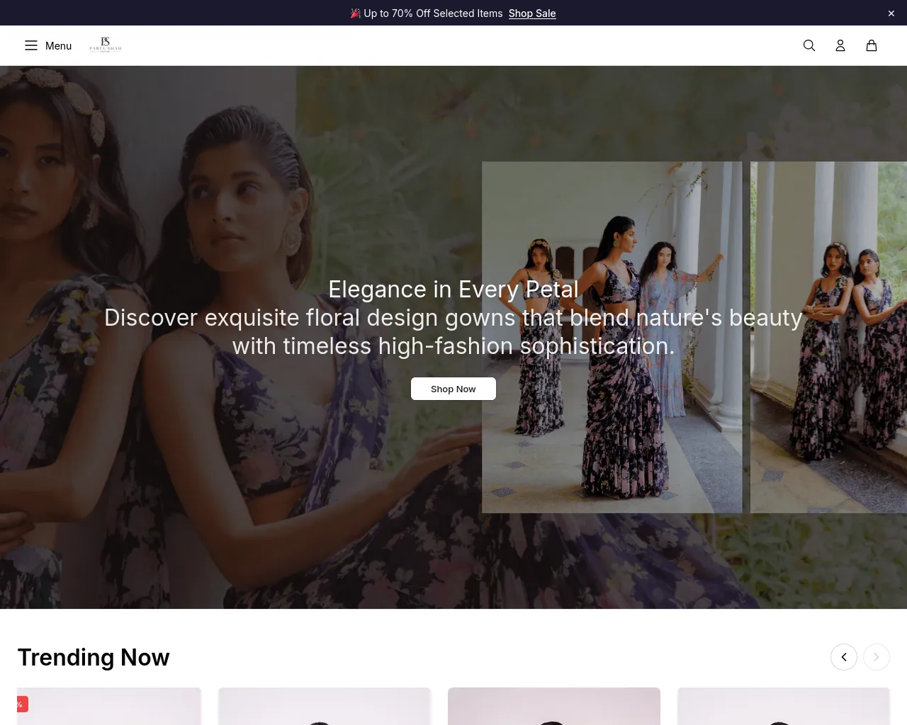 Screenshot of aanganbyparuldesign.shop