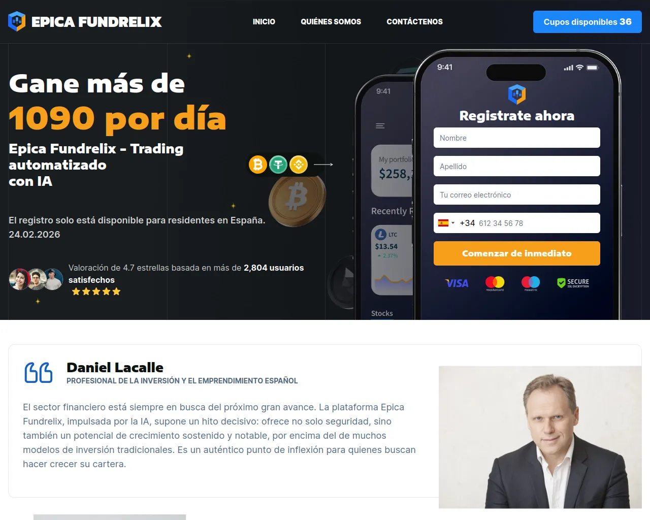 Screenshot of epica-fundrelix.com