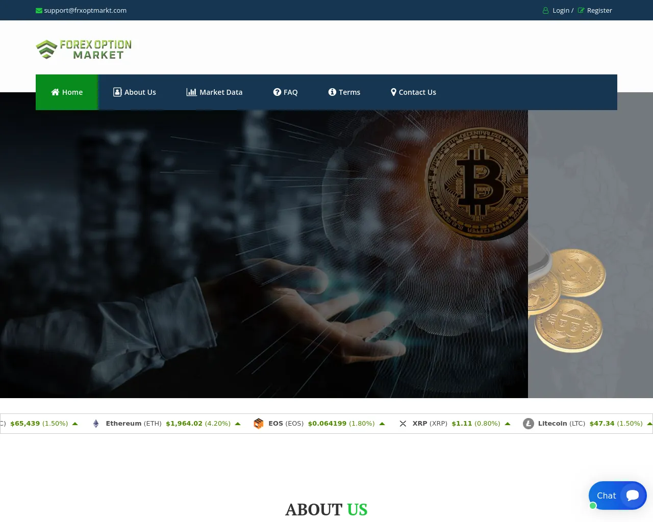 Screenshot of frxoptmarkt.com