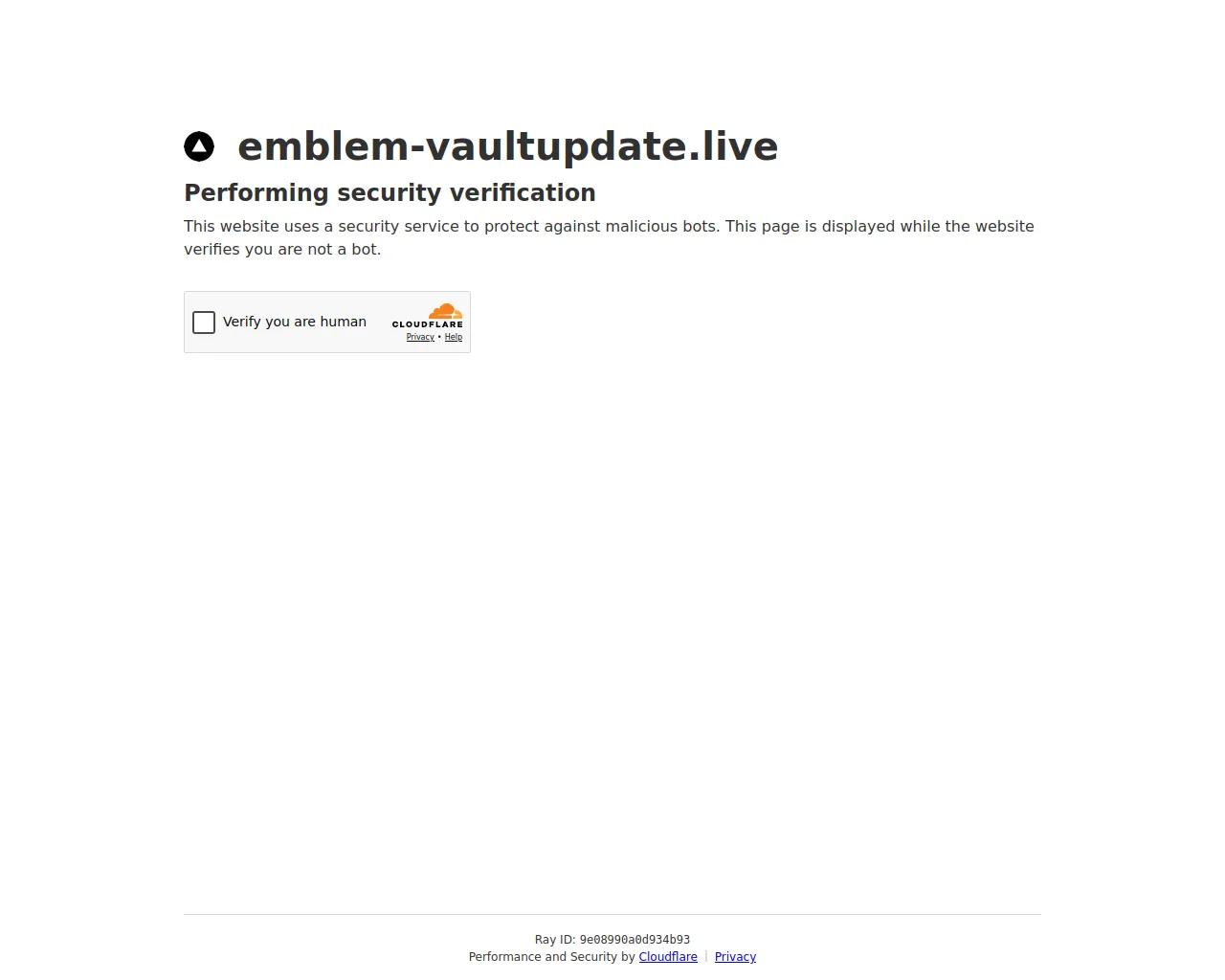 Screenshot of emblem-vaultupdate.live