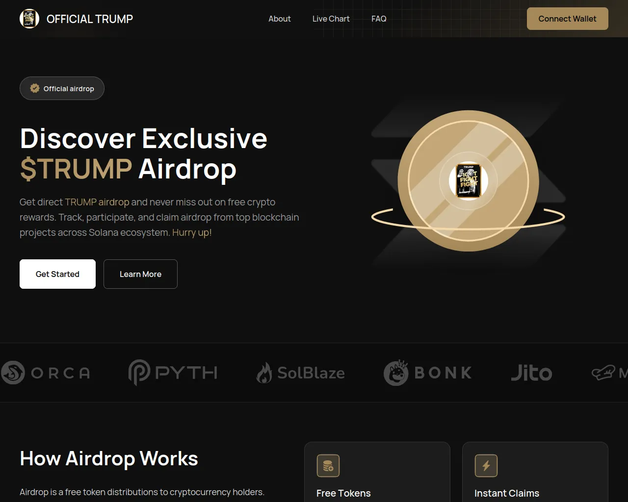Screenshot of trump-coin.help