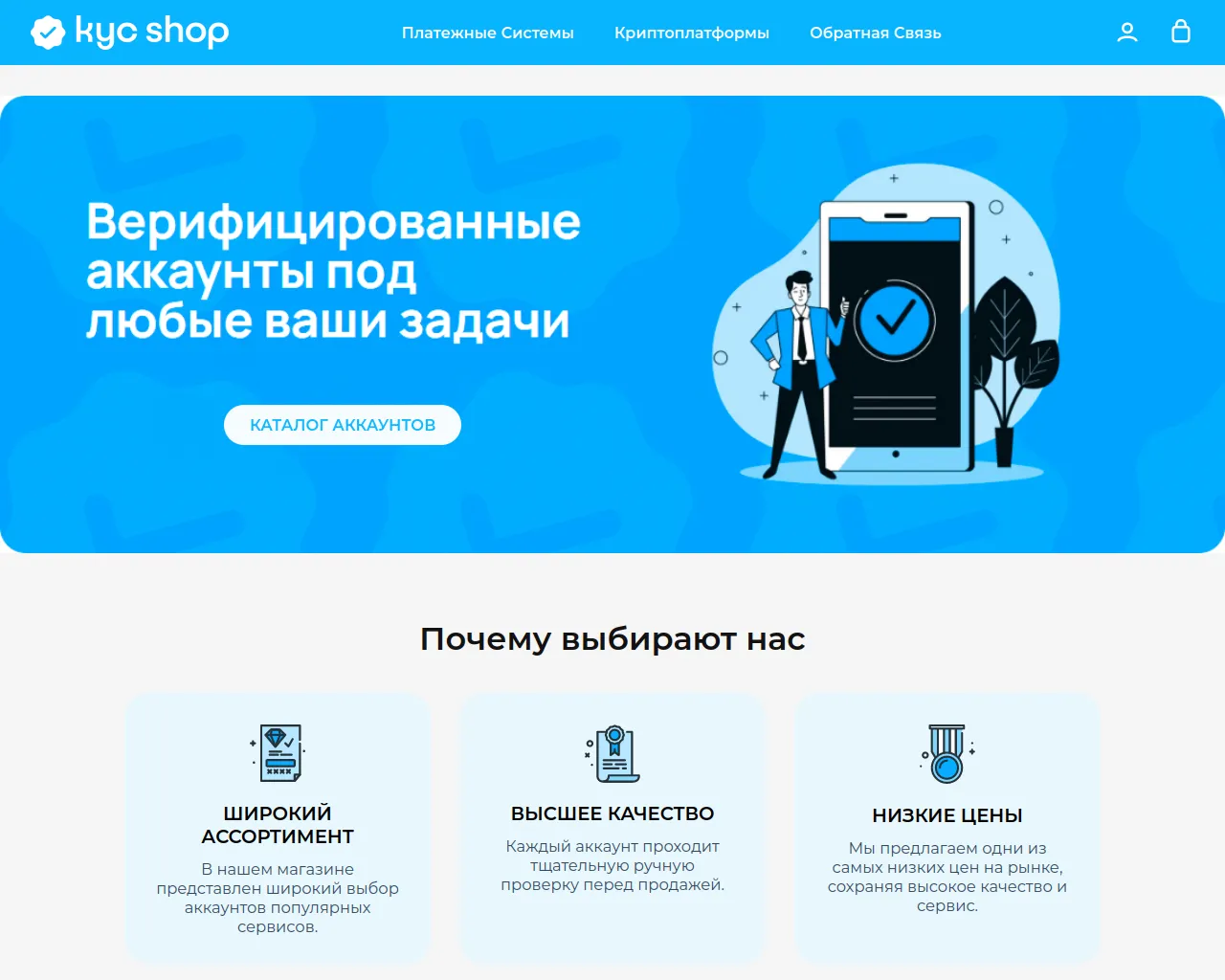 Screenshot of kyc-shop.net