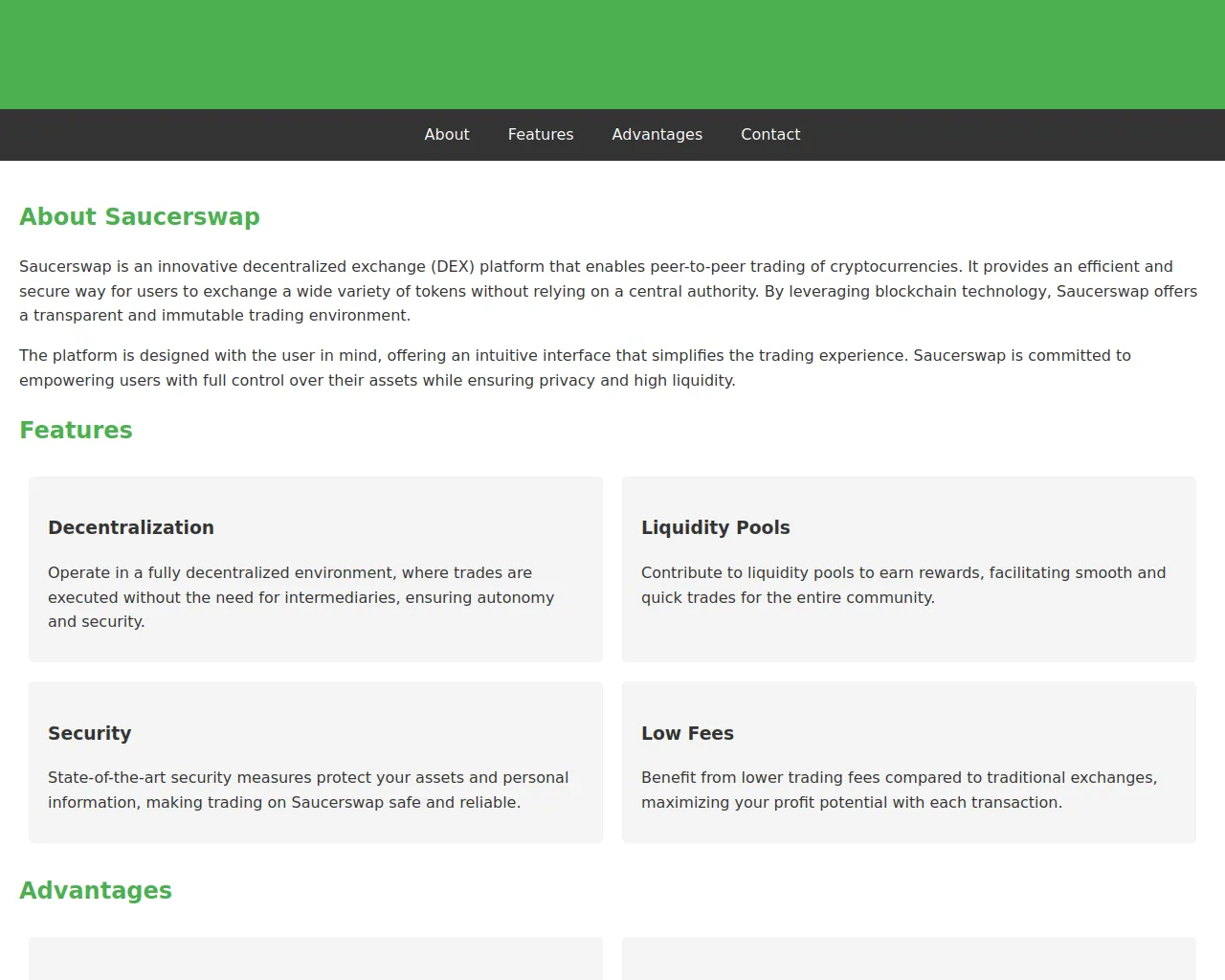 Screenshot of saucerswapdex.live