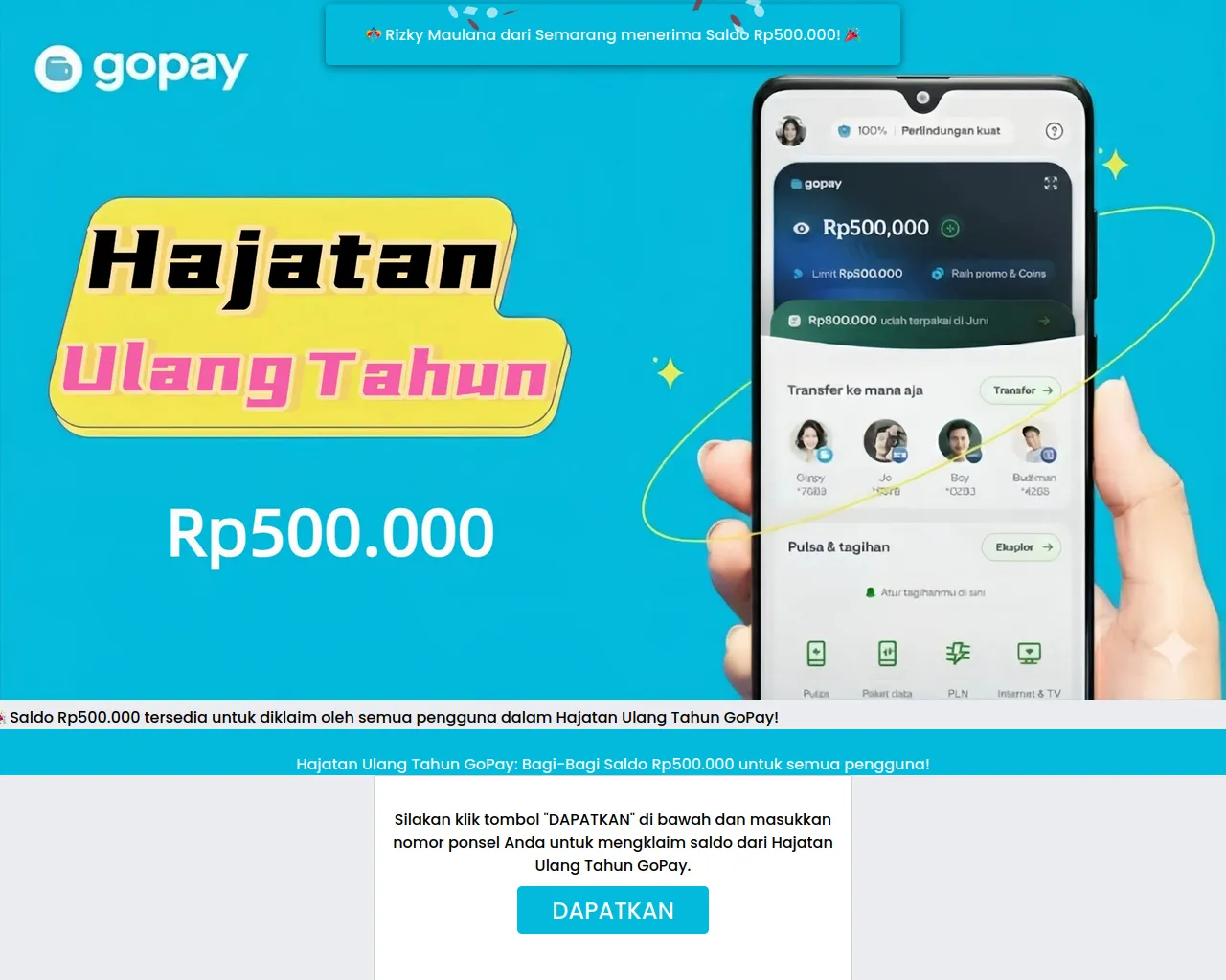 Screenshot of gopay7.evho.top