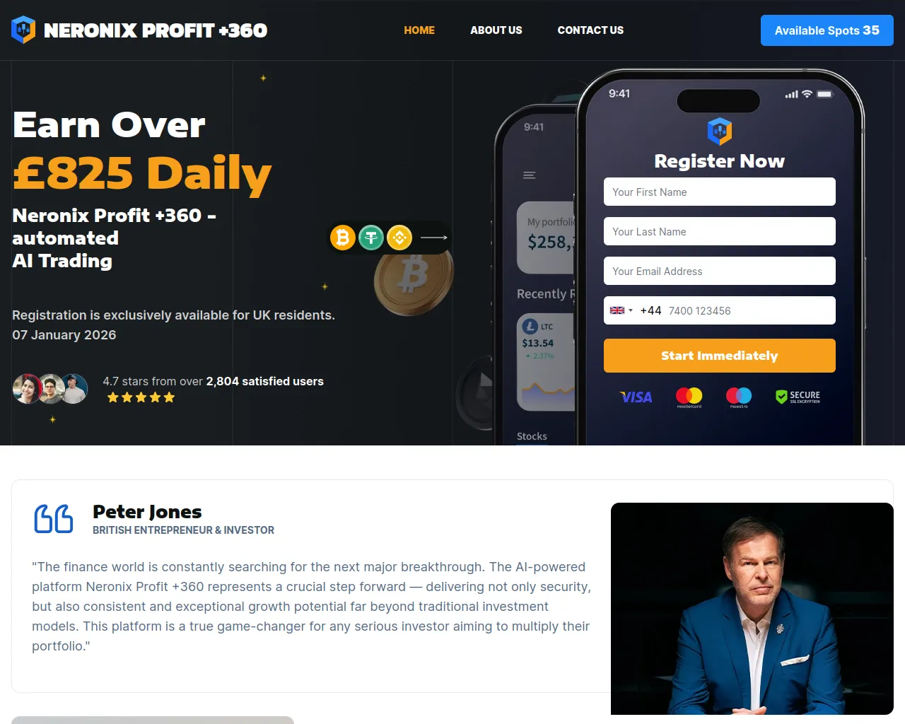 Screenshot of neronixprofit360.net