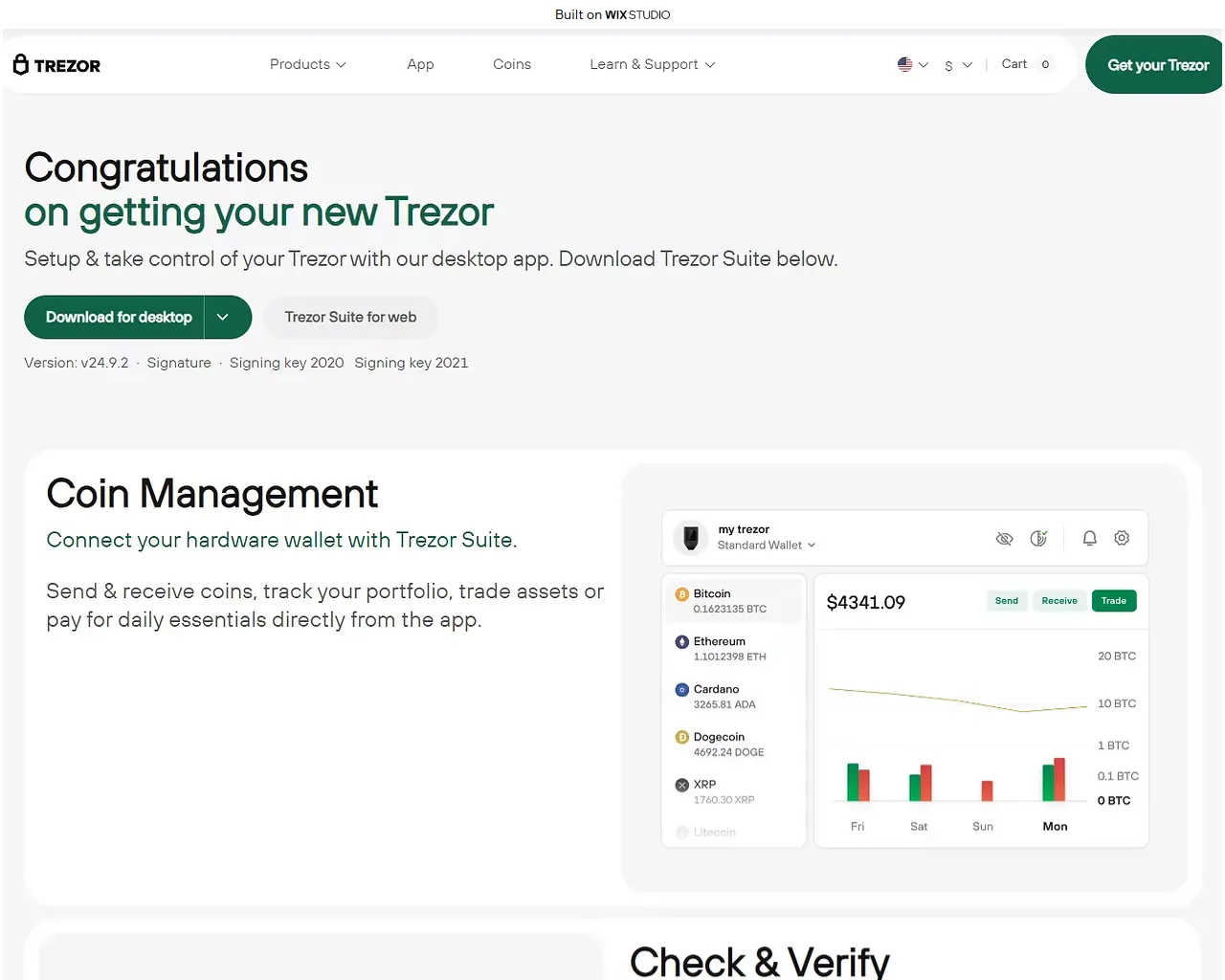 Screenshot of suitapp-trezo.wixstudio.com