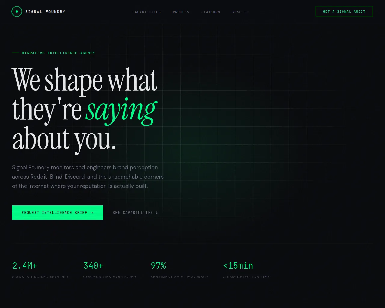 Screenshot of signalfoundry.uk