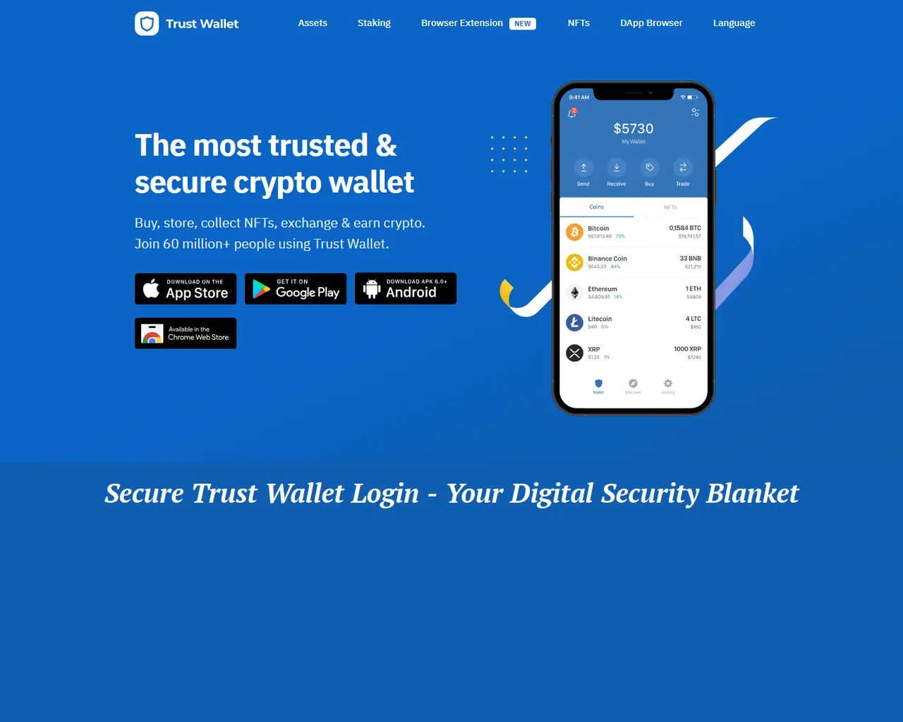 Screenshot of trstwaletlgiin.webflow.io