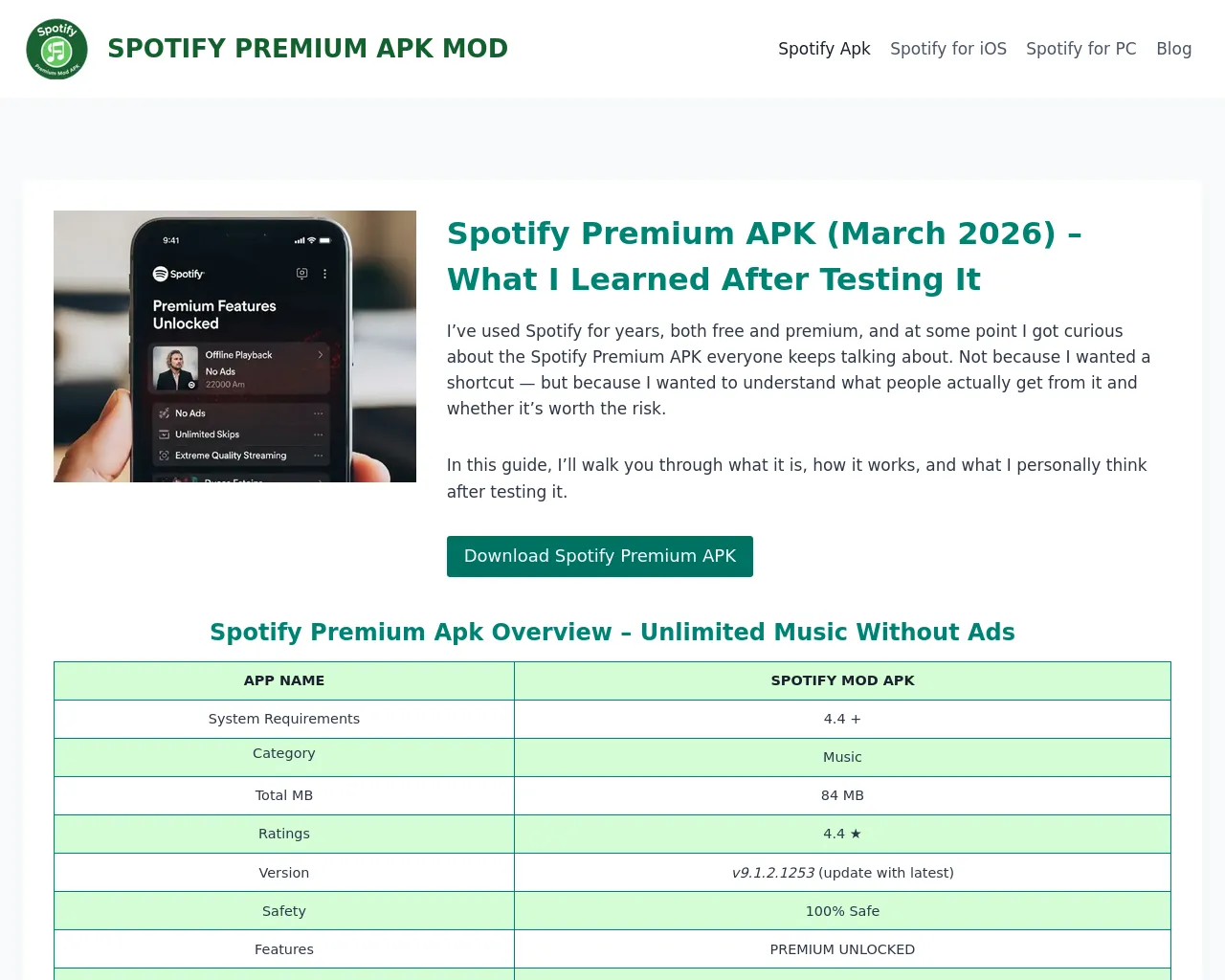 Screenshot of spotifeprimium.com