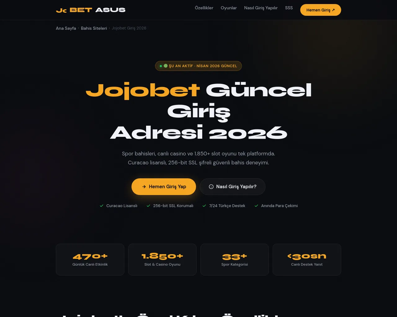 Screenshot of jojo-jojoobet.live
