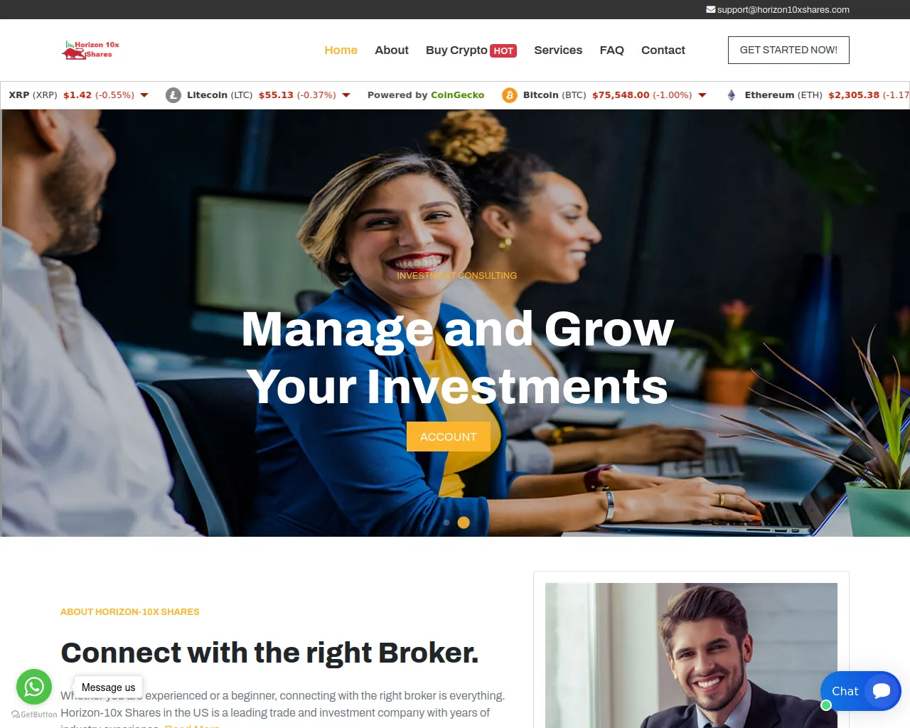 Screenshot of horizon10xshares.com