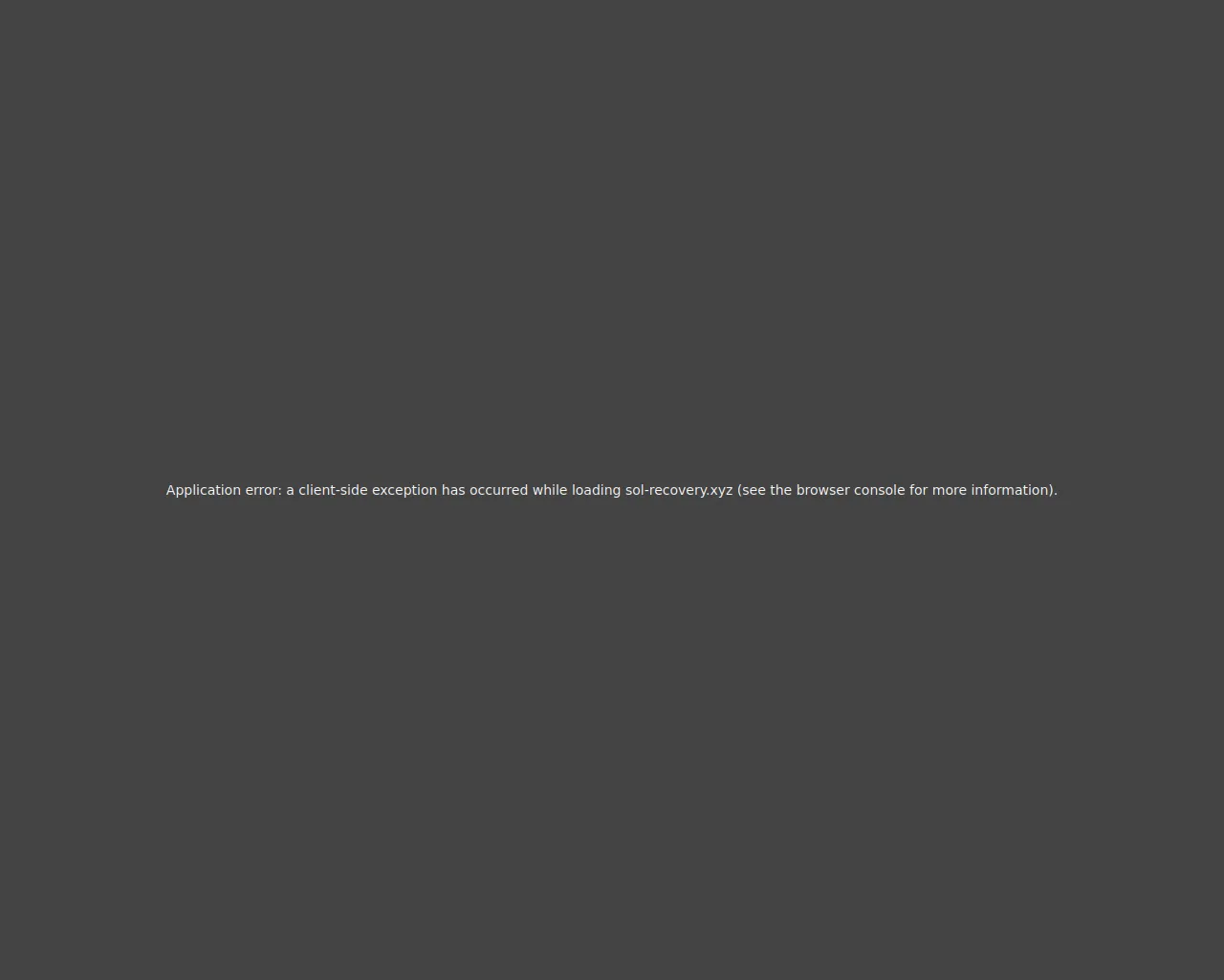 Screenshot of sol-recovery.xyz