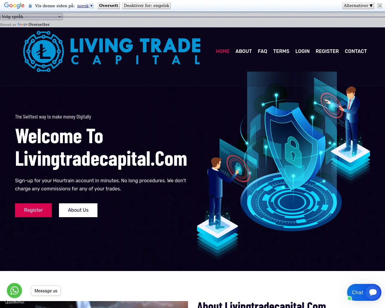 Screenshot of livingtradecapital.com
