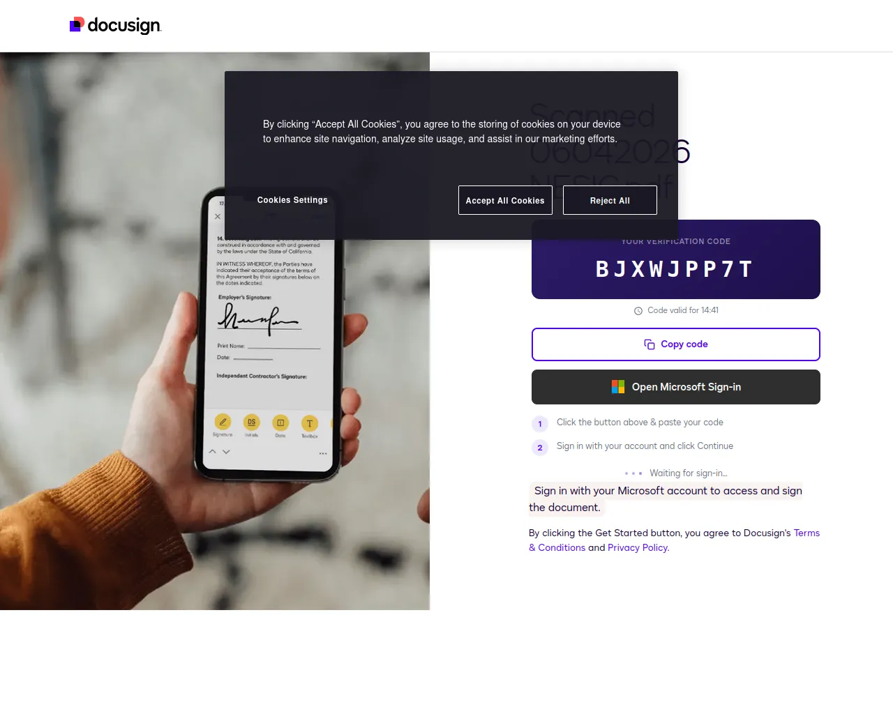 Screenshot of docu-singature.github.io