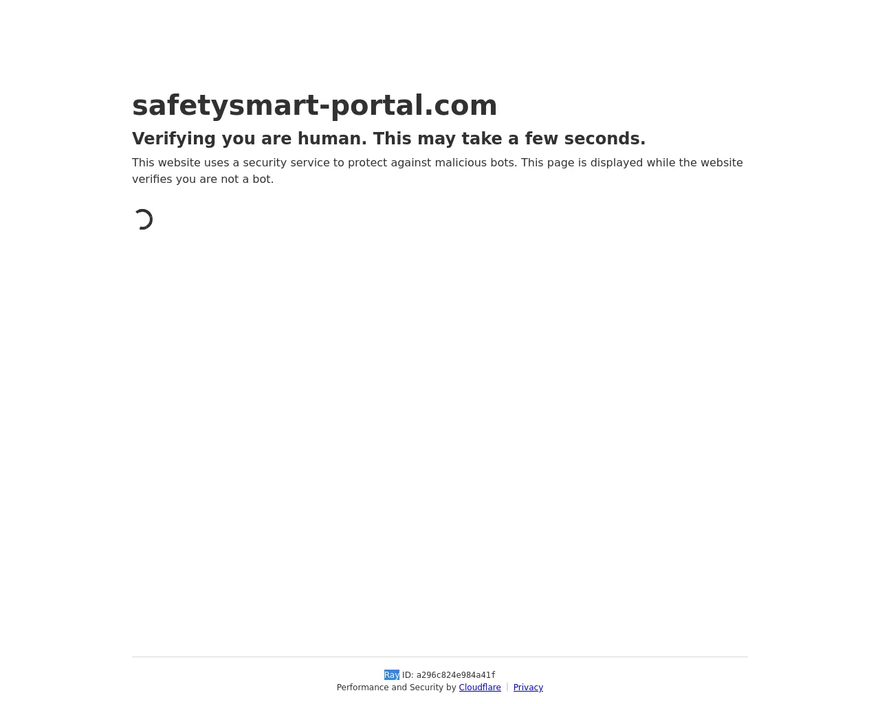 Screenshot of safetysmart-portal.com