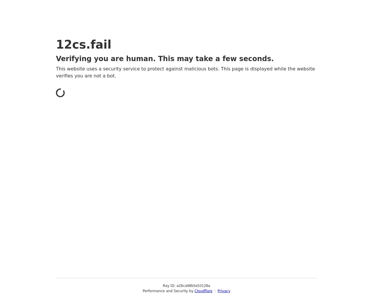 Screenshot of 12cs.fail