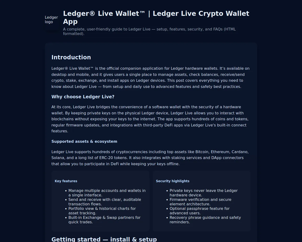 Screenshot of official-ledger-live-en.pages.dev