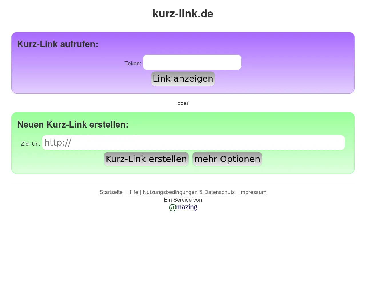 Screenshot of kurz-link.de