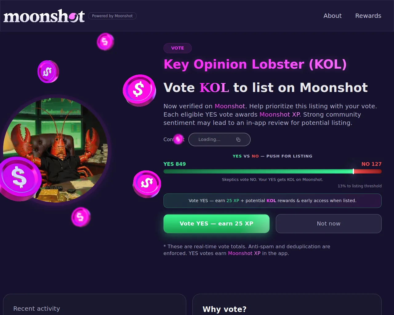 Screenshot of moonshot-vote.bond