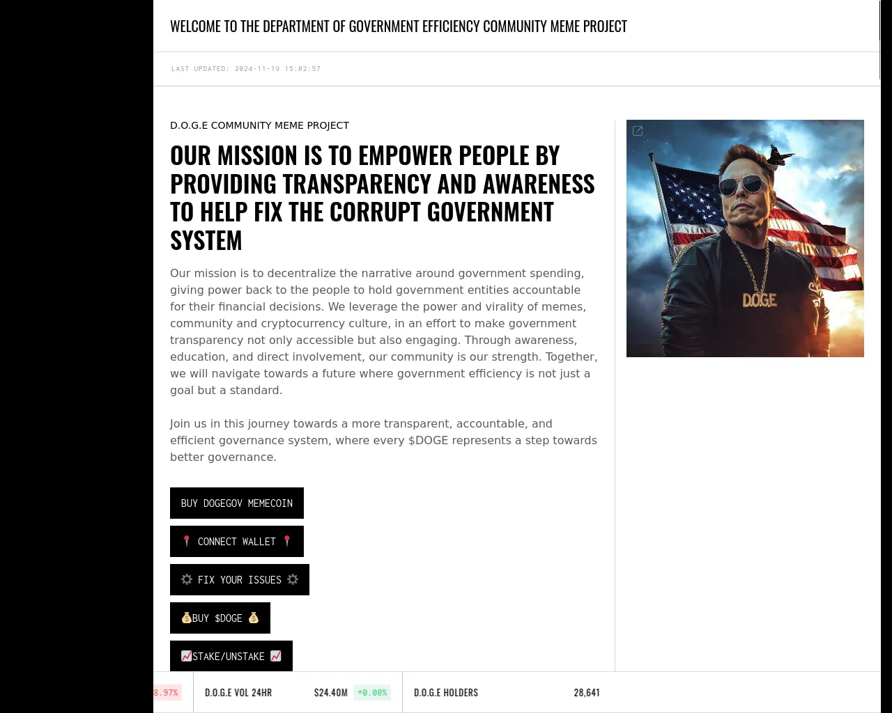 Screenshot of dogegov-ai.pages.dev