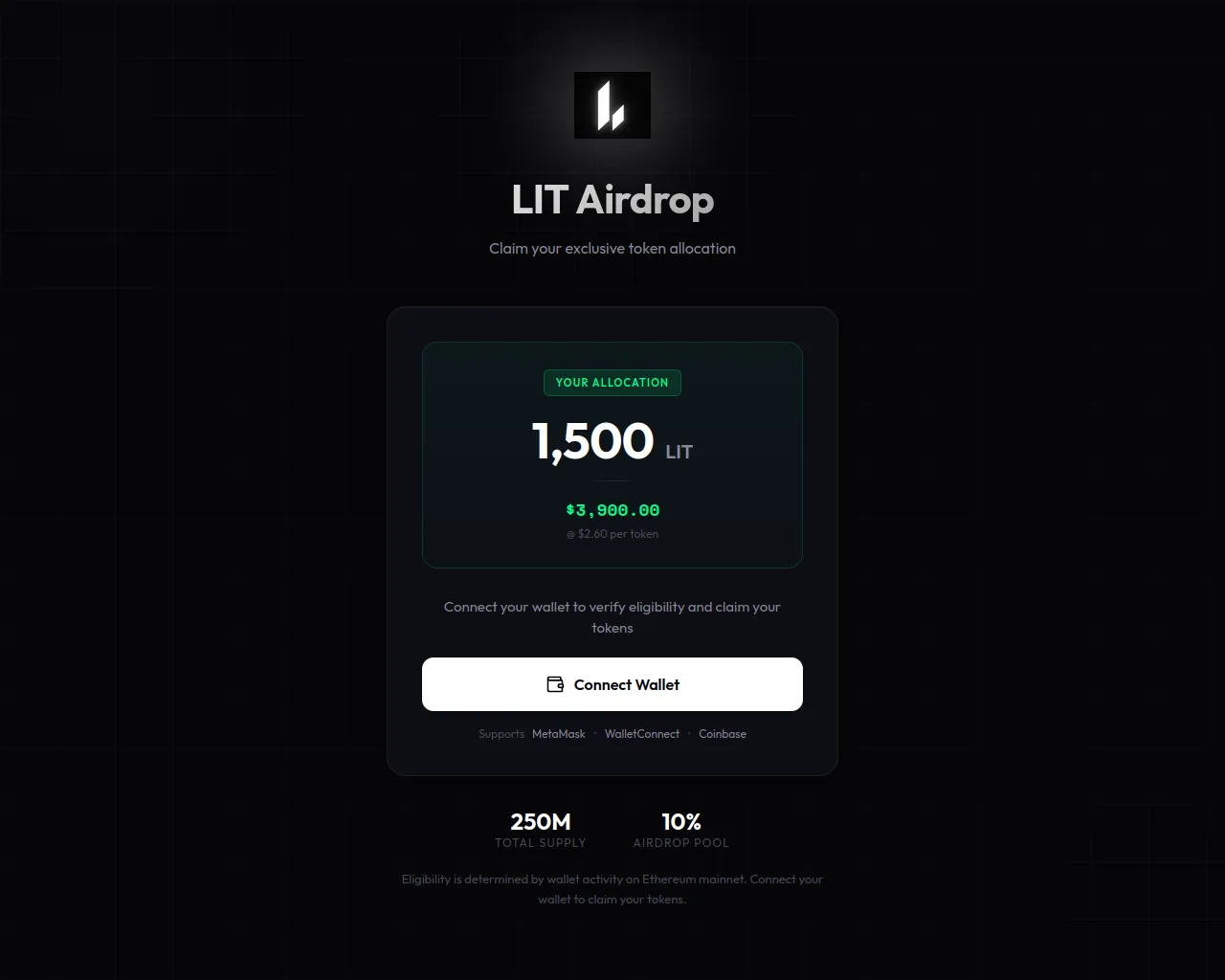 Screenshot of lighter-airdrops.xyz