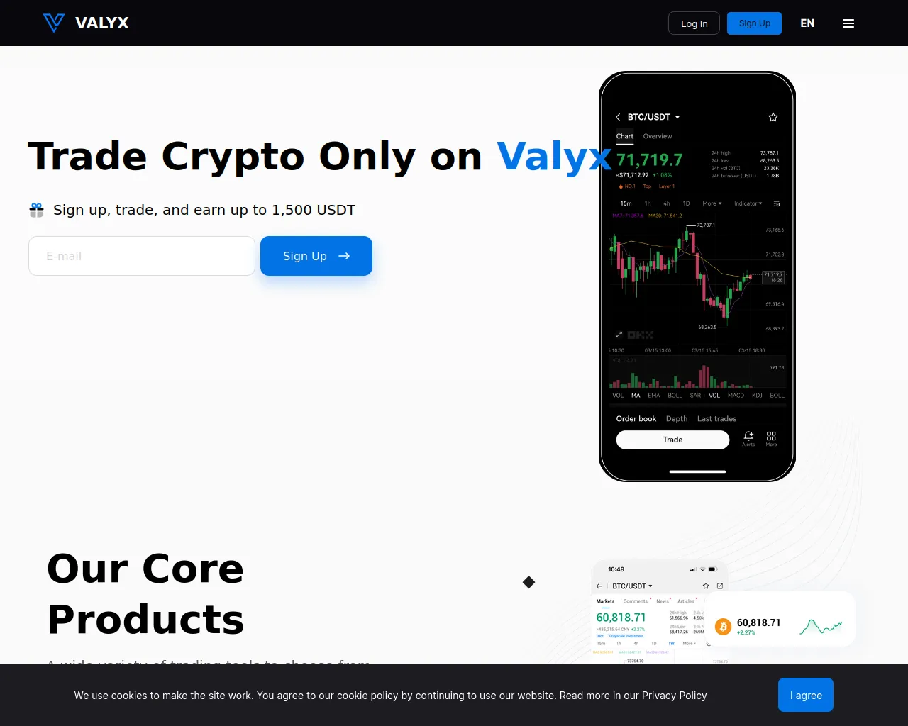 Screenshot of valyx.io