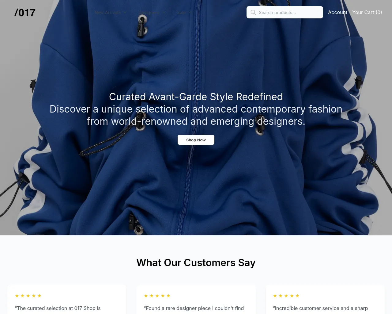 Screenshot of 017-online.shop