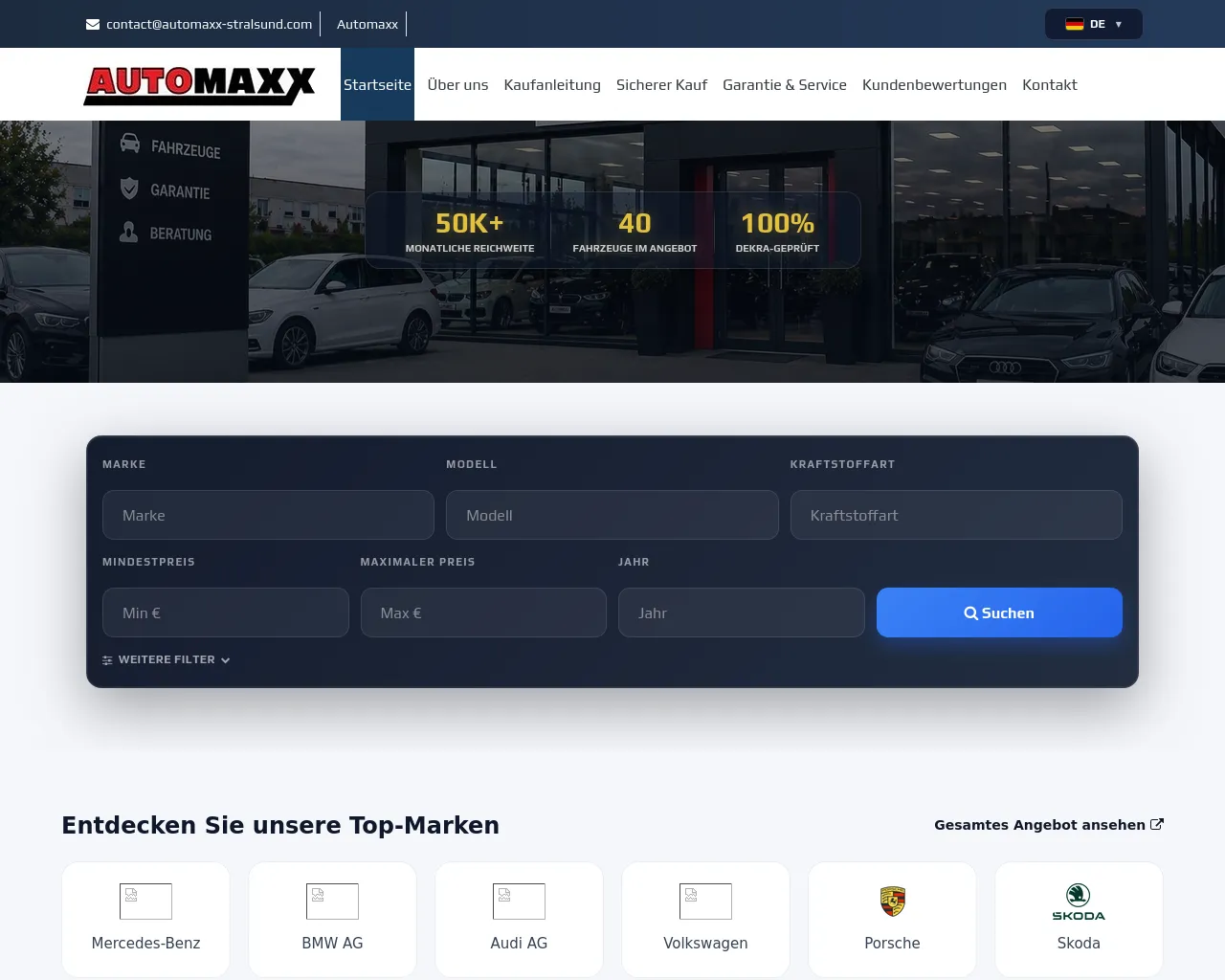 Screenshot of automaxx-stralsund.com