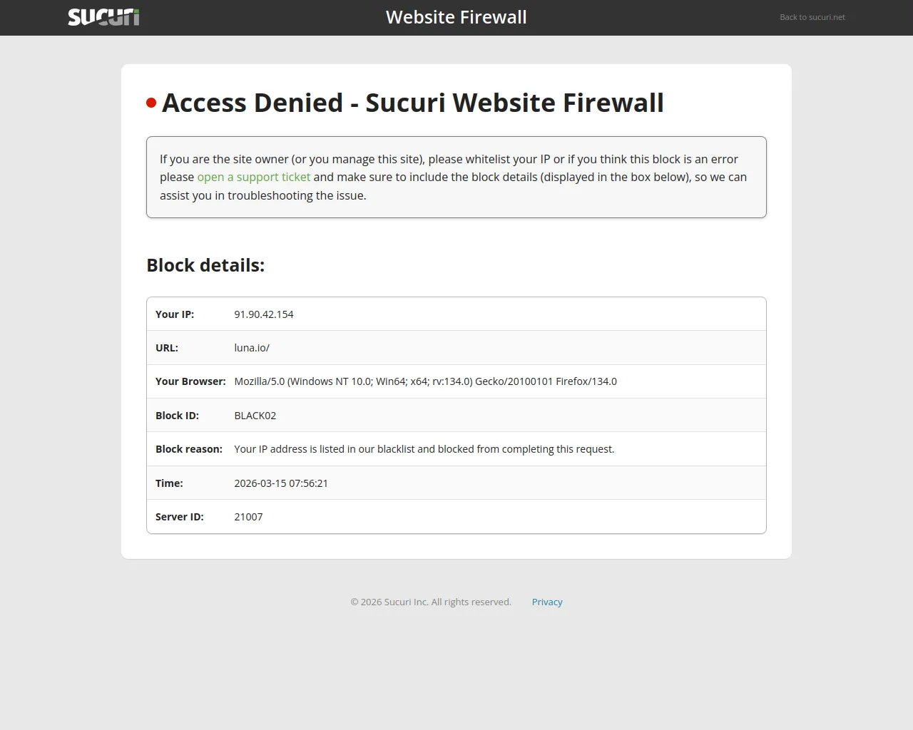 Screenshot of luna.io