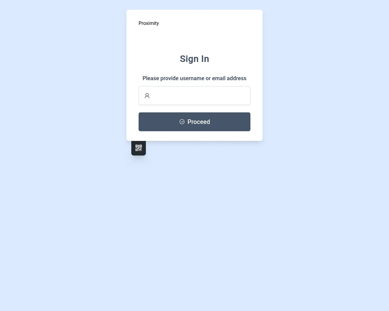 Screenshot of auth.proximity.sh