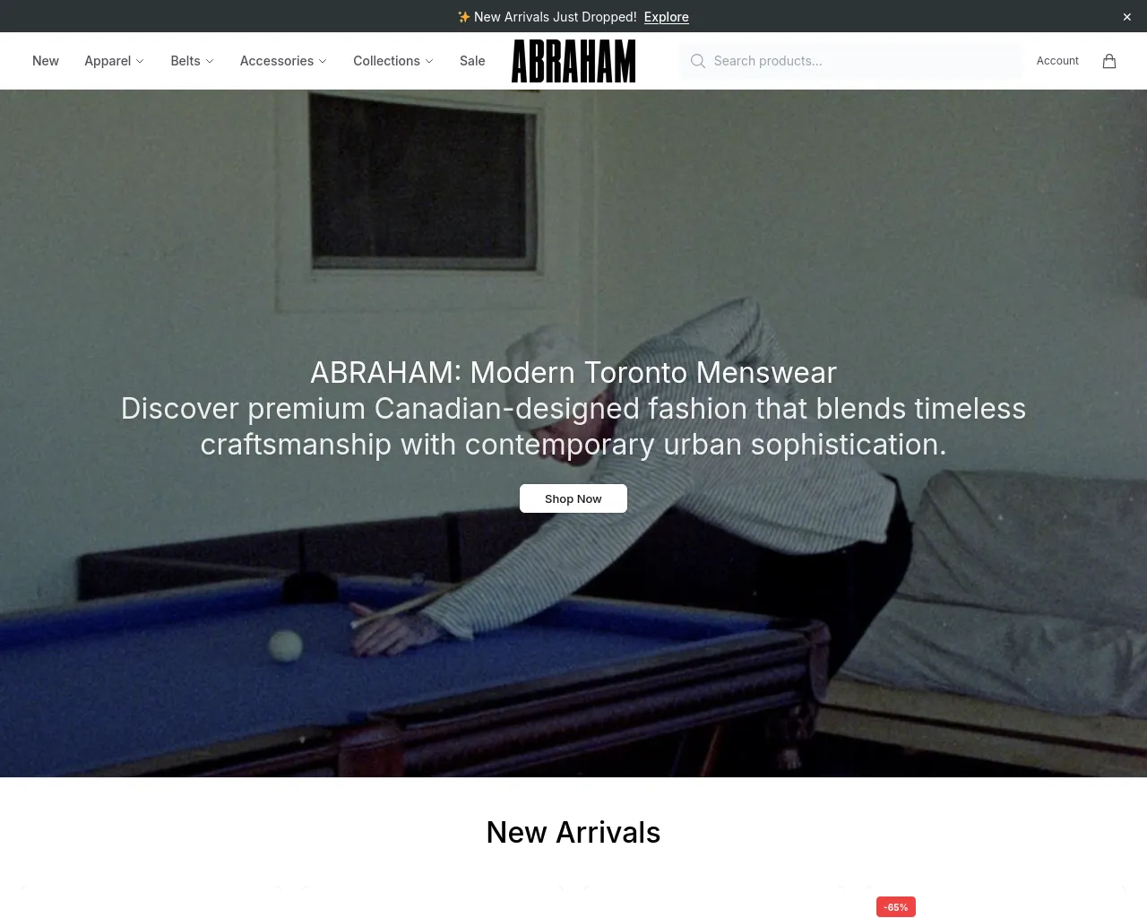 Screenshot of abrhmfashion.shop