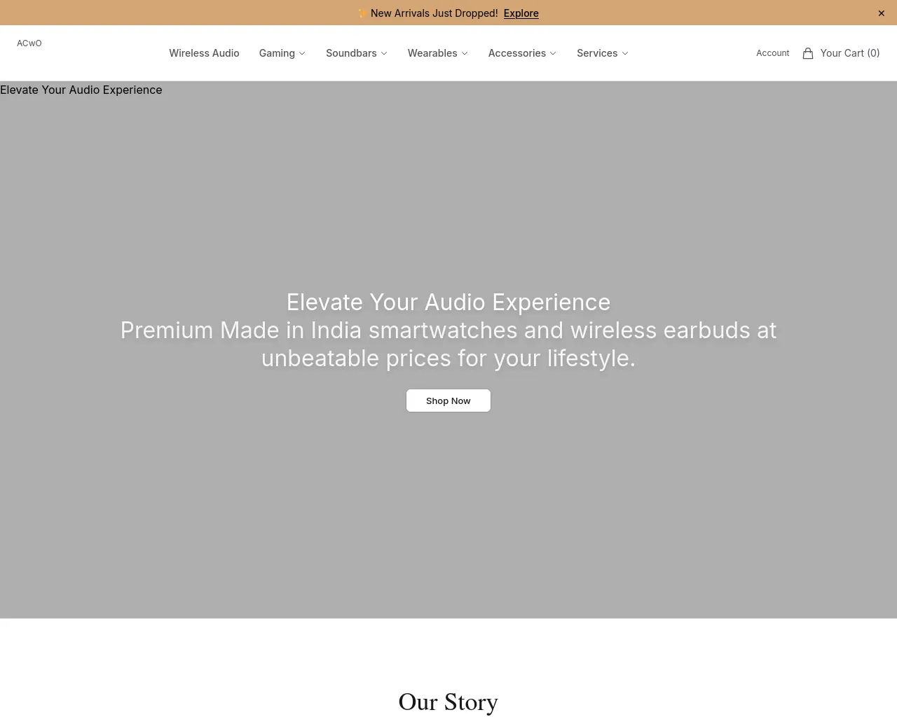 Screenshot of acwoonline.shop