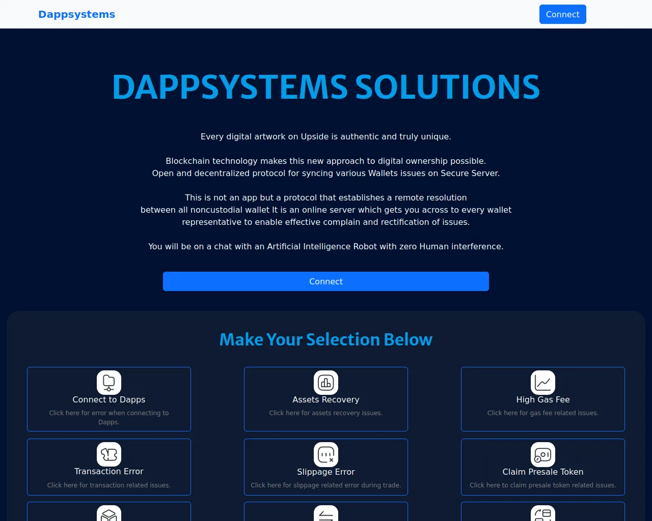 Screenshot of dappsystems.vercel.app