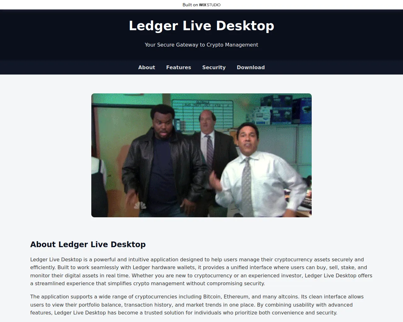 Screenshot of receivedesktop.wixstudio.com