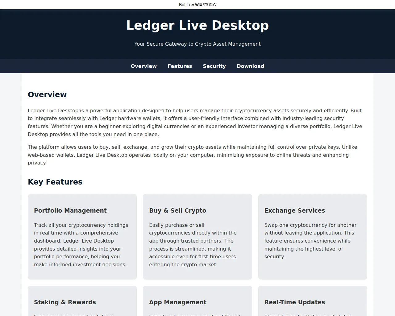Screenshot of started-live-desktop.wixstudio.com