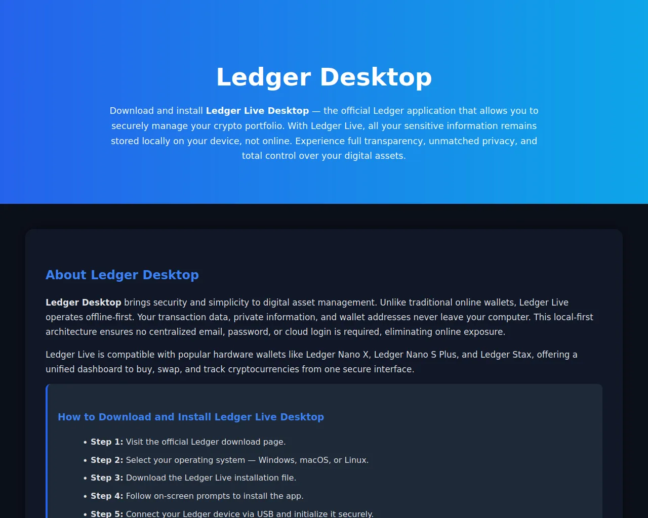 Screenshot of ledger-deskto.pages.dev