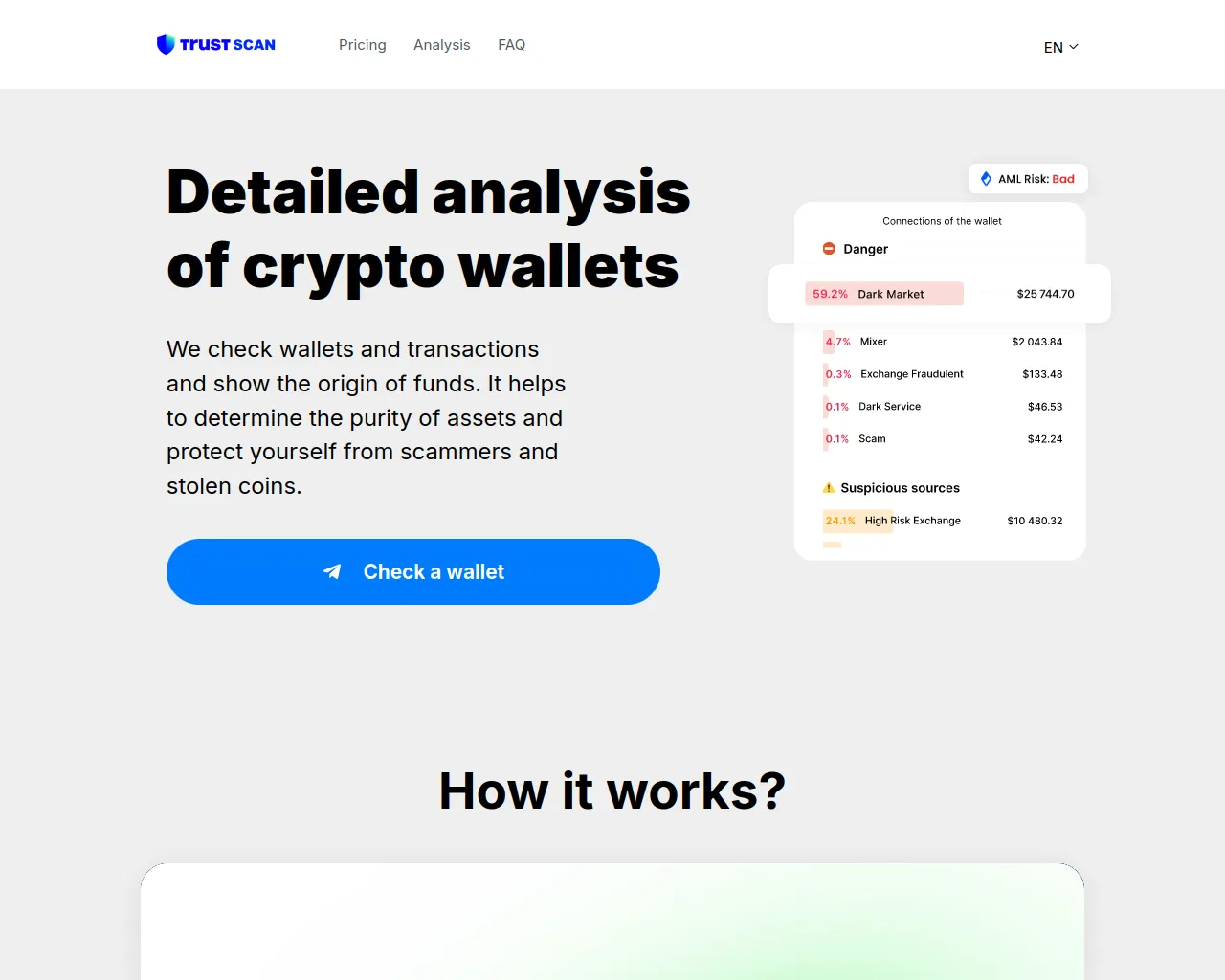 Screenshot of tron.trustscan.info