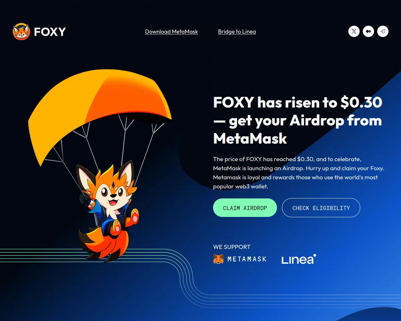 Screenshot of foxy.claims