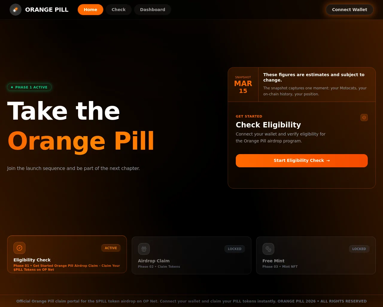 Screenshot of orangepill.run