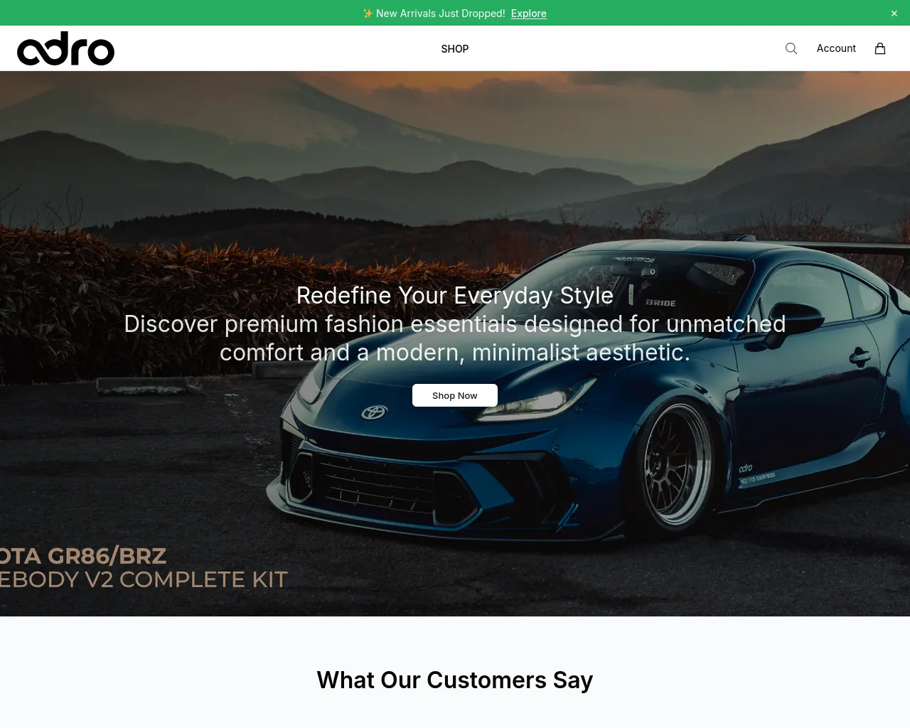 Screenshot of adroperformance.shop