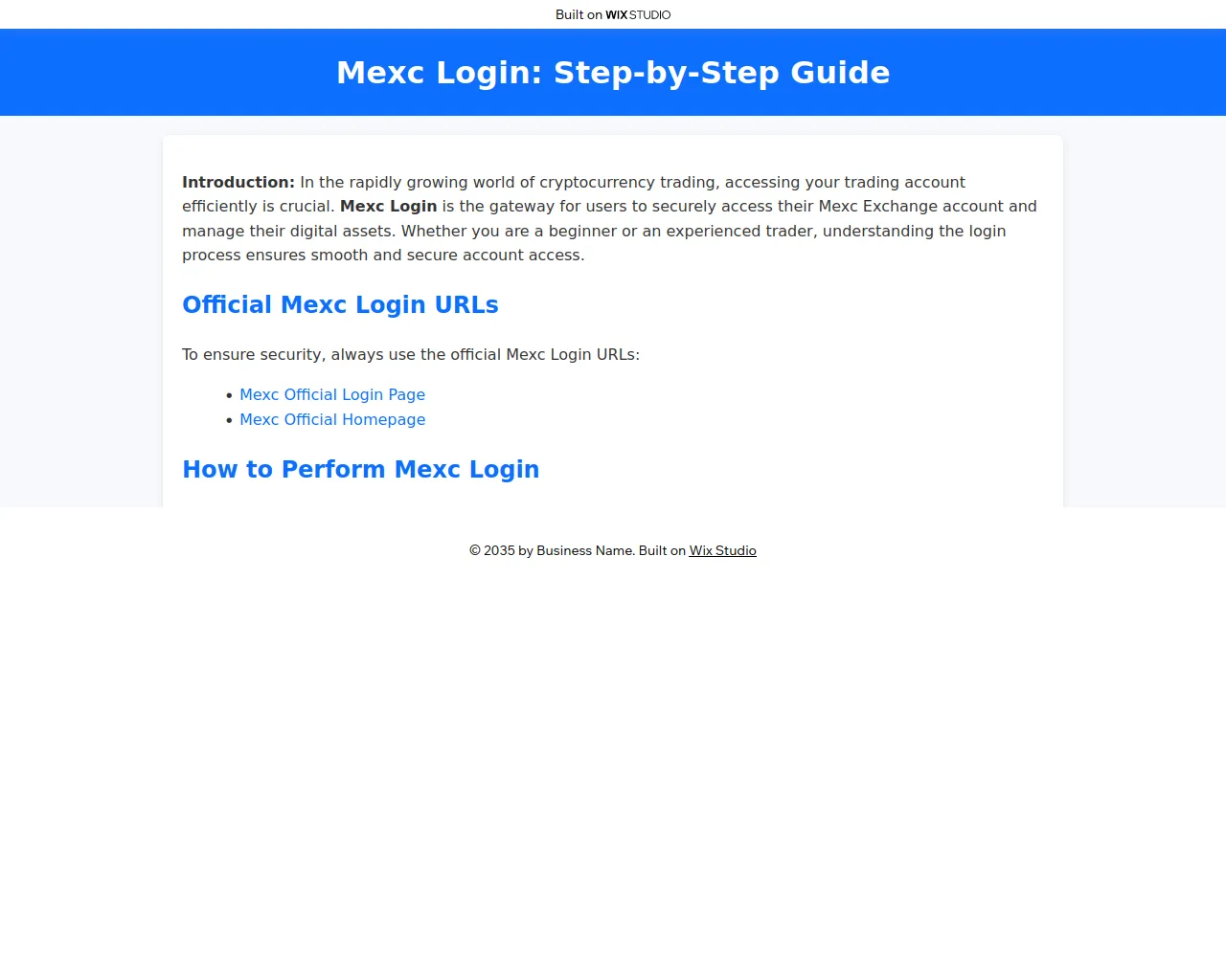 Screenshot of mexxclogon.wixstudio.com