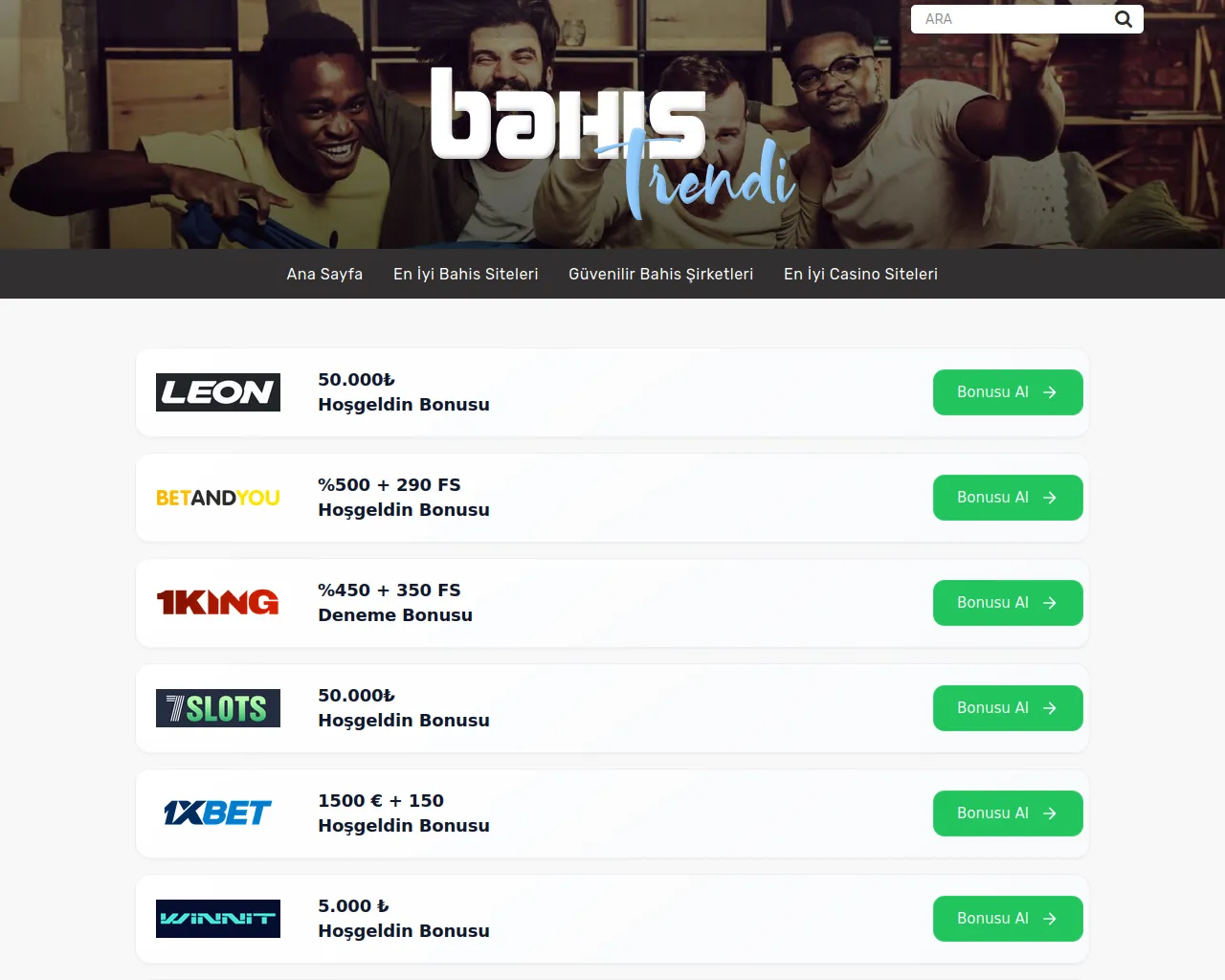 Screenshot of bahistrendi.com