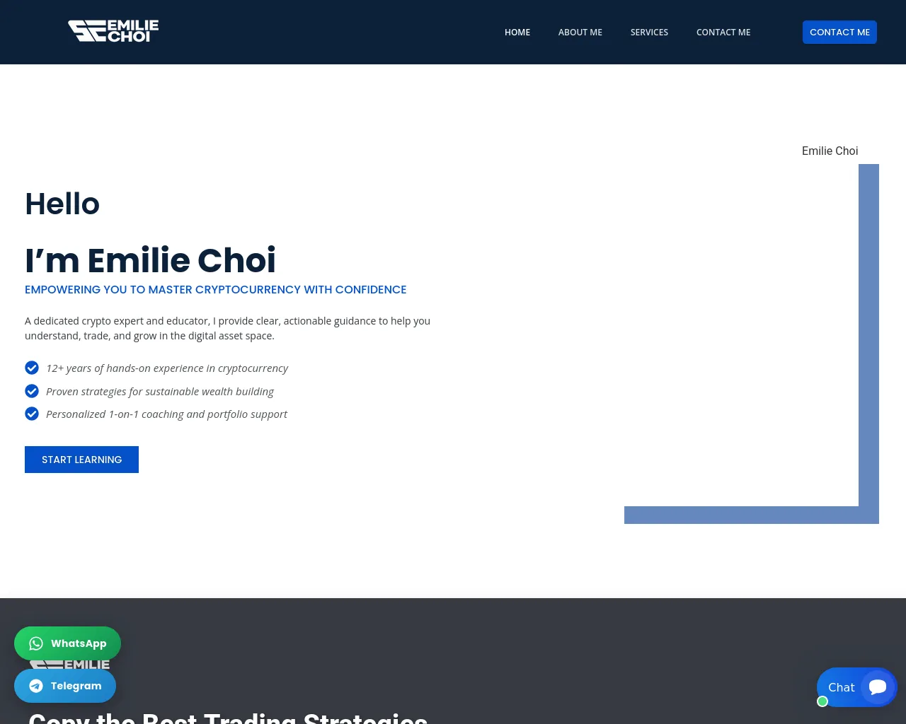 Screenshot of emiliechoi.com