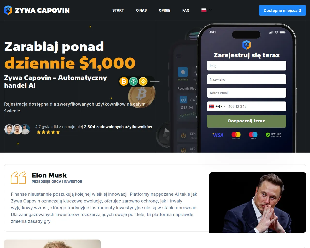 Screenshot of zywacapovin.biz