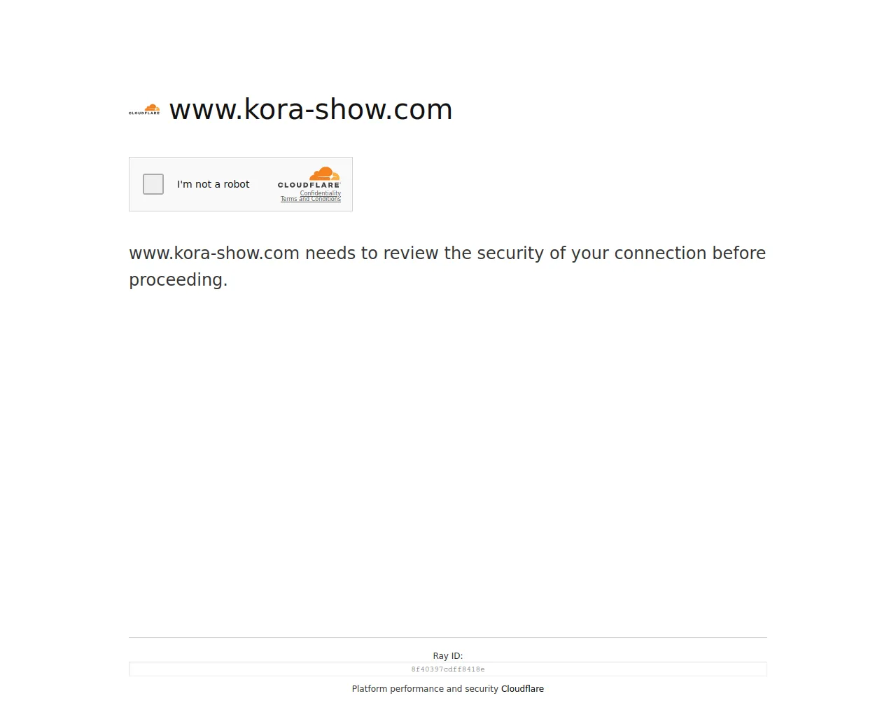 Screenshot of kora-show.com